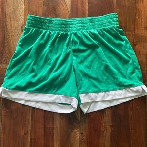 Champion neon green women’s athletic shorts